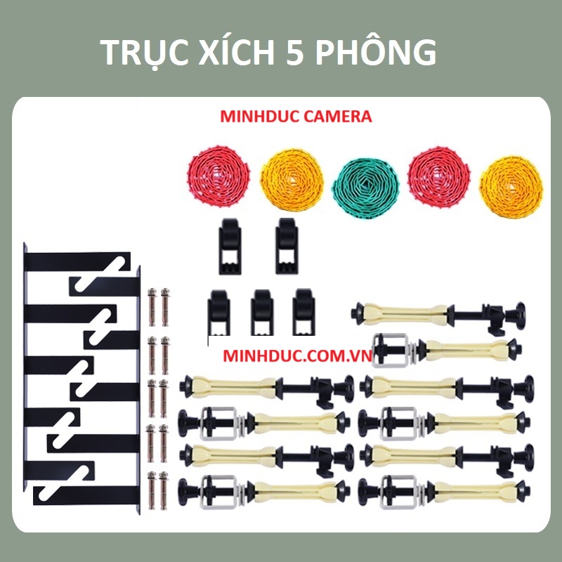 TRỤC KÉO PHÔNG XÍCH 5 CÙM XOÁY KHÔNG ỐNG     